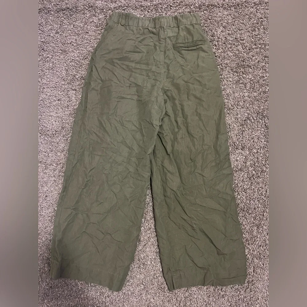 COS Linen Blend Wide Leg High Rise Pant‎ Sz 42 Lagenlook Slouchy EUC